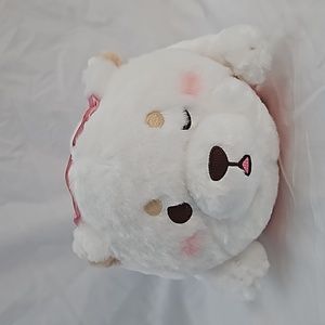 Mochishiba Plushie Sleeping Pink Eye Mask Plushie from Japan